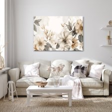 Obraz na płótnie - 100x70 cm  Kwiatowa dekoracja  (1-0666)