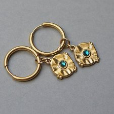 Alloys Collection Coins /blue zircone/ - kolczyki