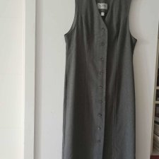 In town intown sukienka maxi grafitowa na guziki długa sukienka 40 L z rozporkiem szara