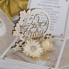 30 rocznica ślubu, perłowe gody, exploding box, kartka 3d