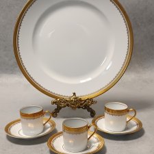 Rosenthal Kolekcjonerski Zestaw 3szt. Patera Filiżanki Złocone Duety