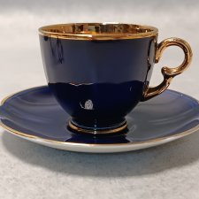 CROWN DEVON Fieldings Kobaltowa Filiżanka Duet Made In England