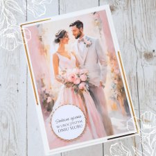 Kartka ślubna premium | Serdeczne życzenia w uroczystym dniu ślubu
