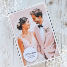 Kartka ślubna premium | W dniu ślubu wszystkiego najlepszego