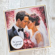 Elegancka kartka ślubna premium | Na zawsze razem