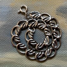 Silver 925 oryginalna srebrna delikatna bransoletka z lat 70-ych