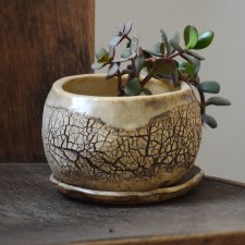 SPĘKANA ZIEMIA_doniczka ceramiczna