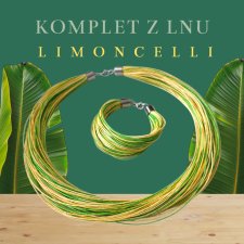 NASZYJNIK i BRANSOLETKA Z LNU LIMONCELLI
