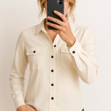 ZARA Kremowa koszula klasyczny look casual elegant Unikat