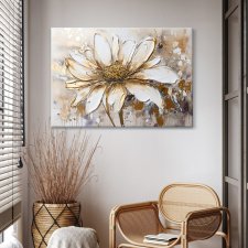 Obraz na płótnie - 100x70 cm  Kwiat glamour (1-0678)