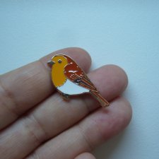 PIN PRZYPINKA BROSZKA PTASZEK RUDZIK