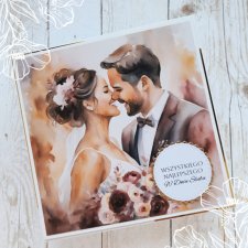 Elegancka kartka ślubna premium | Wszystkiego najlepszego w dniu ślubu