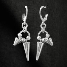 Kolczyki stal chirurgiczna kolcami | gotyckie, punk, alt, handmade