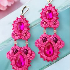 KOLCZYKI SUTASZ BAROCCO PINK