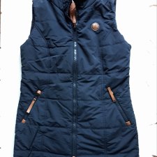 Nowy Granatowy Bezrękawnik Kamizelka Puchowa 42 XL
