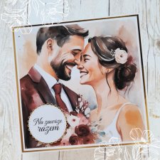 Kartka ślubna premium elegancka | Na zawsze razem
