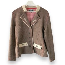 Amazing vintage 100% wool blazer drindl jacket bavarian cottagecore boho tyrol 80s country M/L
