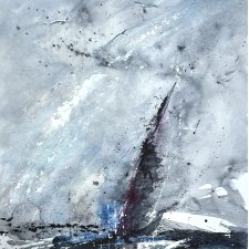 W sercu burzy Original Akwarela 42x30cm