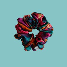 Gumka jedwabna, scrunchie, frotka kosmiczny sen MAXI