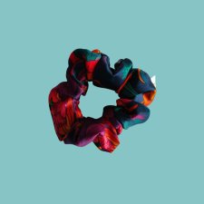 Gumka jedwabna, scrunchie, frotka kosmiczny sen MIDI