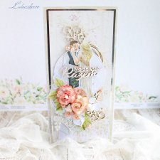 Kartka ślubna, pamiątka ślubu ręcznie robiona "Wedding Dream" GOTOWA