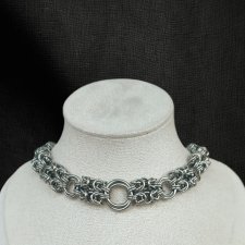 Ręcznie robiony naszyjnik chainmail – stal chirurgiczna & zbrojny vibe