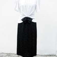 BLACK & WHITE - SUKIENKA VINATGE