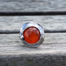 Karneol - pierścionek regulowany