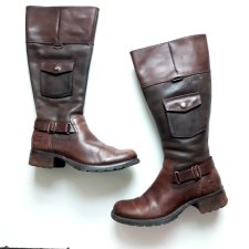 Brązowe Kozaki 39 Timberland Skóra Naturalna