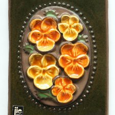 Ceramiczny obrazek Jie GANTOFTA kwiaty