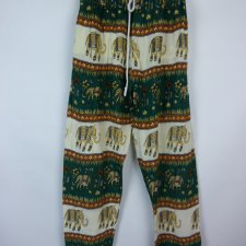 cienkie spodnie słonie Indie rayon S / M