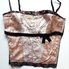 Efektowny Crop Top Gorset 38 M Haft