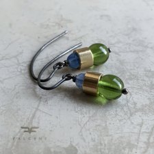 Kolczyki Green Gras Glass
