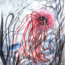 Sekrety oceanu Original Akwarela 42x30cm