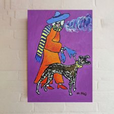 obraz do salonu  portret babci