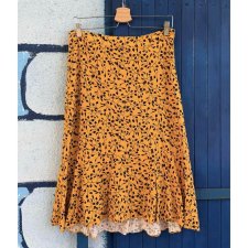 Yellow Floral Skirt by Soft Rebels