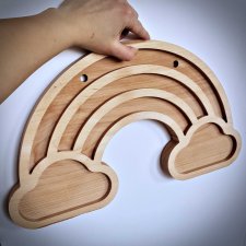 Drewniana tęcza z efektem 3D – do samodzielnego wypełnienia lub pozostawienia w naturalnej formie, decoupage, diy dekoracje, handmade