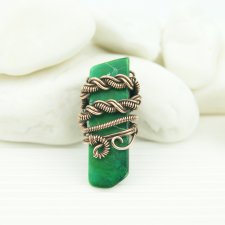 Jaspis cesarski broszka wire wrapping