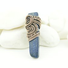 Lapis lazuli broszka wire wrapping