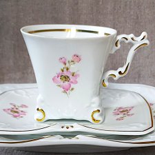 Zestaw do kawy - Porcelana bawarska złocona