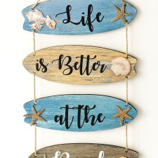 Drewniana zawieszka w stylu plażowym – “Life is Better at the Beach"