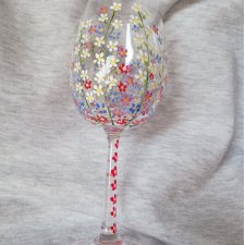 Kwiecisty kieliszek do wina, soku 280 ml.