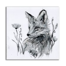 Grafika ręcznie malowana "Lisek"