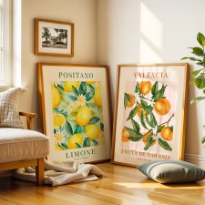 ZESTAW PLAKATÓW 2cz 50x70 cm Positano & Valencia  (set214)