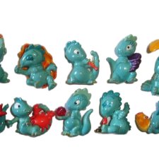 Pełna seria Kinder Niespodzianka Drolly Dinos z 1993 roku