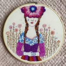 HAFT portret kobiety kwiat