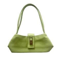 Vintage Y2K Torebka na ramię bagietka Coquette Lolita limonka