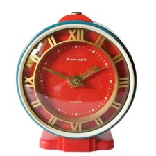 Zegar Budzik Jantar Vintage PRL Soviet Sprawny prezent