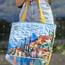 Pikowana duża torba shopper Garda