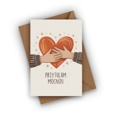 KARTKA OKOLICZNOŚCIOWA- PRZYTULAM MOCNO!